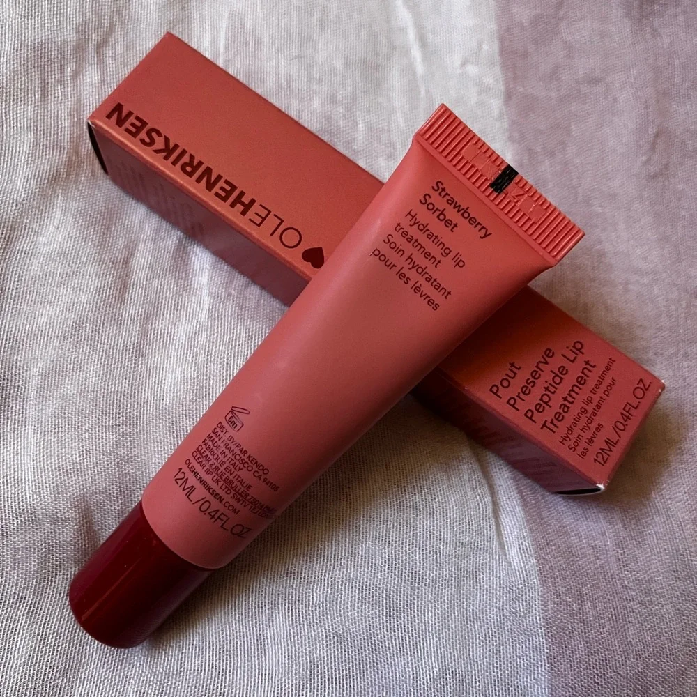 OLEHENRIKSEN Pout Preserve Hydrating Peptide Lip Treatment Strawberry Sorbet